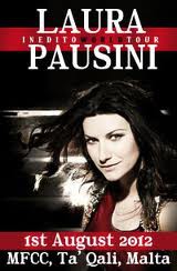 Cartaz alusivo ao show no MFCC, Ta Qali, Malta, 01/08/2012